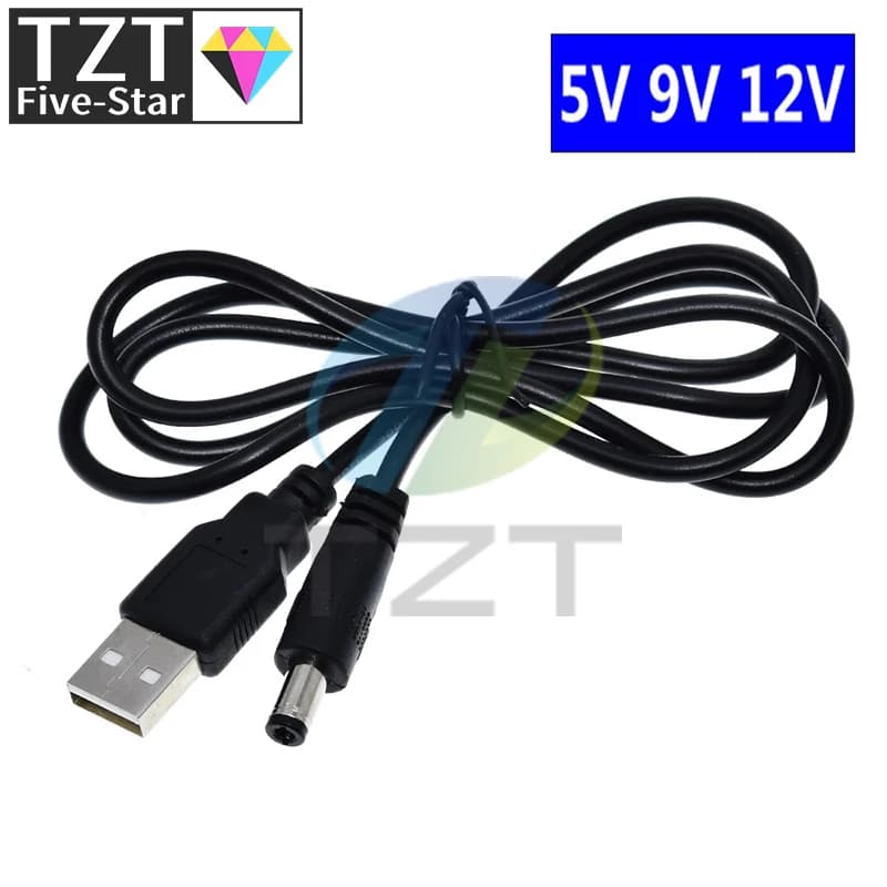 TZT 1/3PCS USB Power Boost Line DC 5V a DC 9V / 12V Step UP Modulo Convertitore USB Adattatore Cavo del Router Spina 2.1x5.5mm