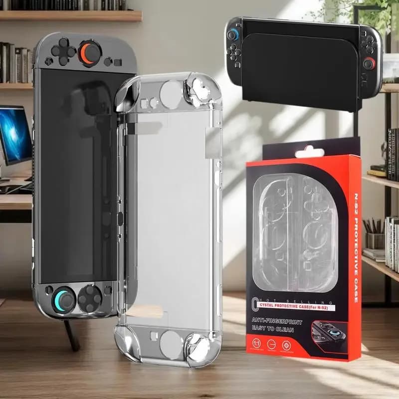 Custodia Rigida Trasparente in PC per Nintendo Switch 2, Cover Protettiva Divisibile, Guscio Protettivo Antigraffio in Cristallo