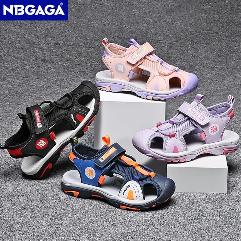 Sandali Estivi per Bambini Comodi, Piatti, Antiscivolo, Scarpe Casual Traspiranti per Sport all'Aperto per Bambini e Bambine