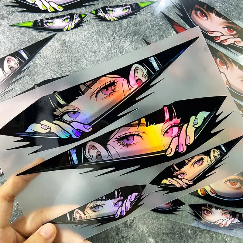 Set di Adesivi Anime per Moto, Decalcomanie in Vinile JDM per Casco, Carenatura Anteriore, Serbatoio, Scooter, Decorazione Impermeabile