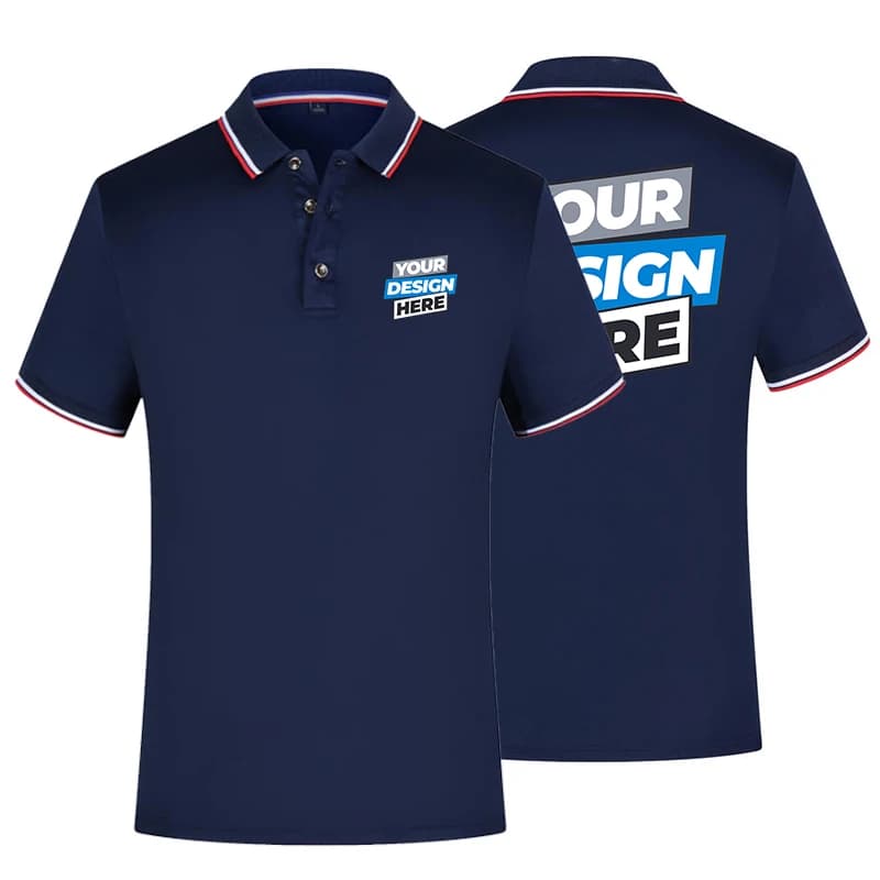 Camicia personalizzata per squadra di gruppo aziendale uniforme Stampa foto/logo Camicie unisex a maniche corte tinta unita o collo per donne e uomini