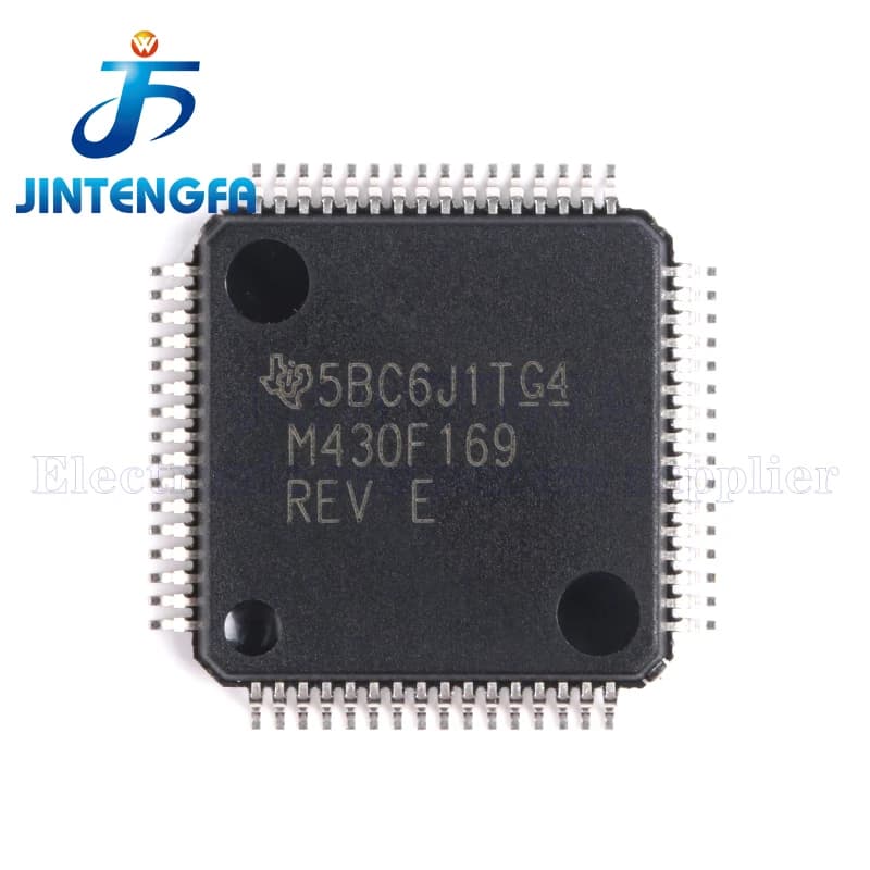 Microcontrollori MSP430F169IPMR M430F169 MSP430F169 LQFP-64 a 16 bit - MCU con 60kB Flash, 2KB RAM, ADC a 12 bit/Dual DAC, IC SMD