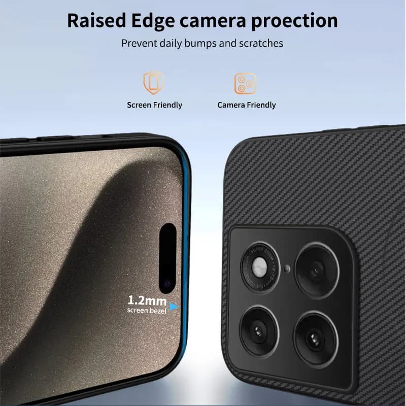 Custodia rigida magnetica in fibra di carbonio per Motorola Signature Edge 70 Ultra, compatibile con ricarica wireless MagSafe, per Moto X70 Air Pro