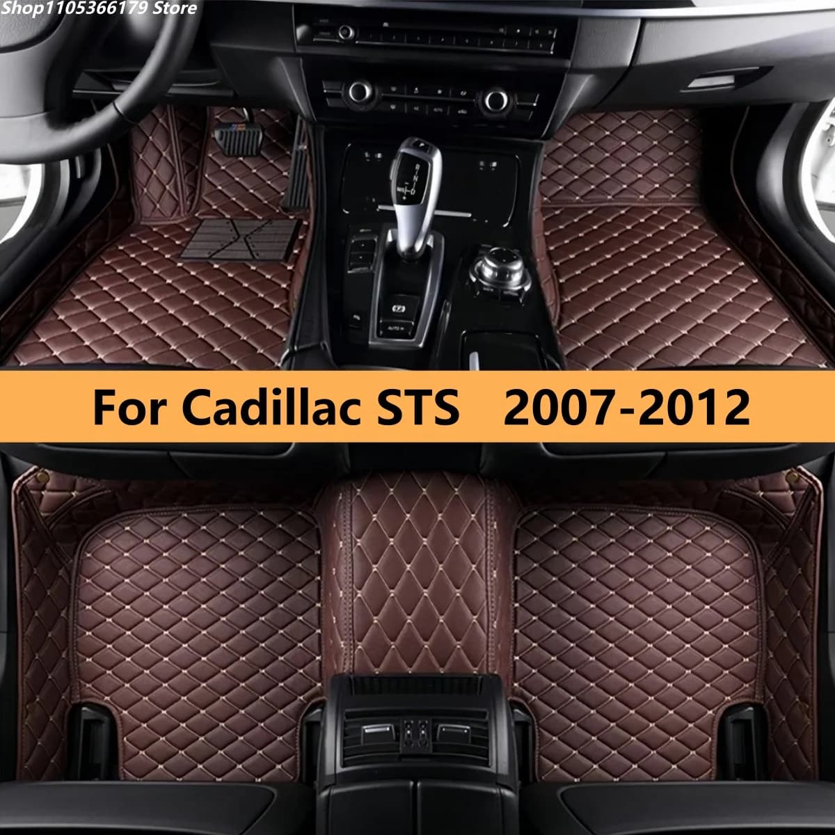 Floor Mats Fit For Cadillac STS 2007 2008 2009 2010 2011 2012 Car Foot Matts Rugs Vehicle Front Rear Row Full Set Carpet Pads