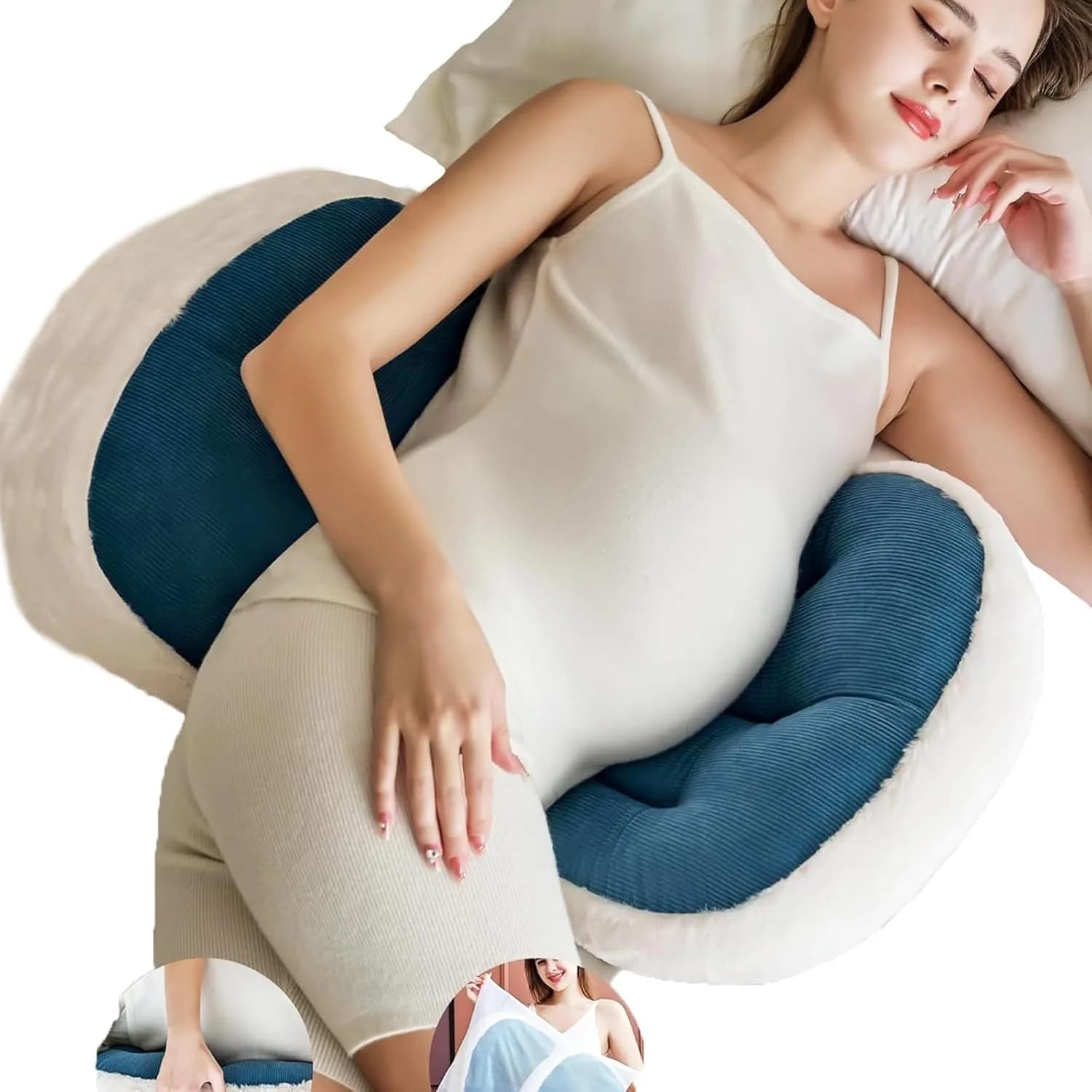 Cuscino ergonomico per la gravidanza per traversine laterali Cuscino di supporto per la gravidanza Protezione per la vita Allevia la pressione della schiena addominale