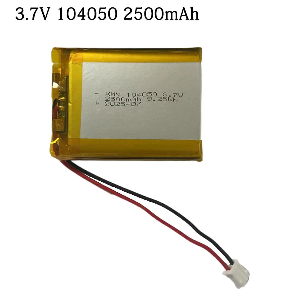 104050 3.7V 2500mAh Batteria ricaricabile ai polimeri di litio per auricolare Bluetooth Fotocamera Navigatore GPS Walkie-talkie Batteria PH2.0