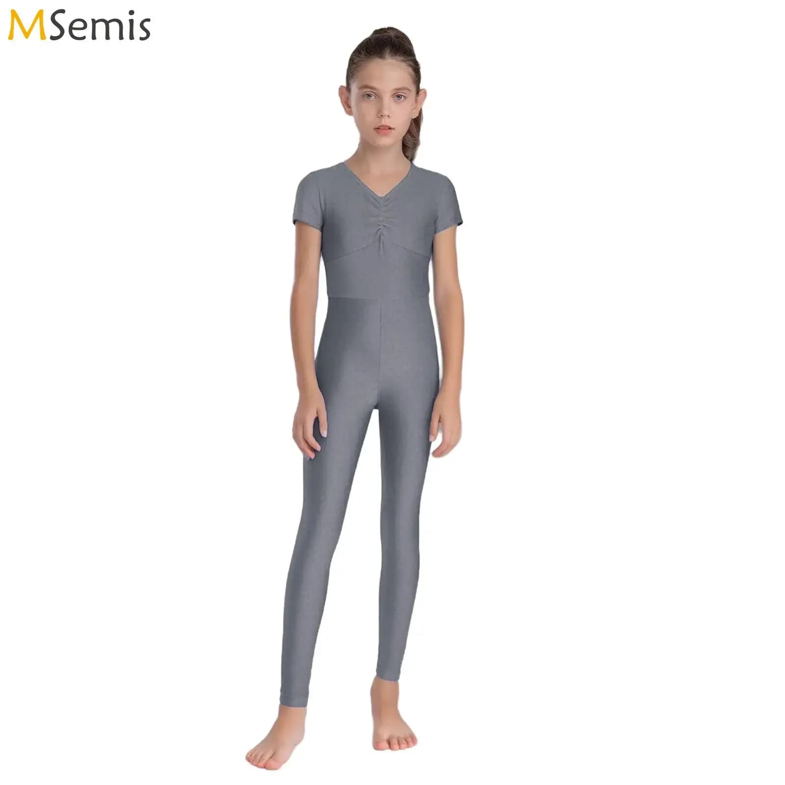 Costume da ginnastica artistica per bambine, pattinaggio artistico, danza, performance, con cerniera invisibile, body intero da balletto.