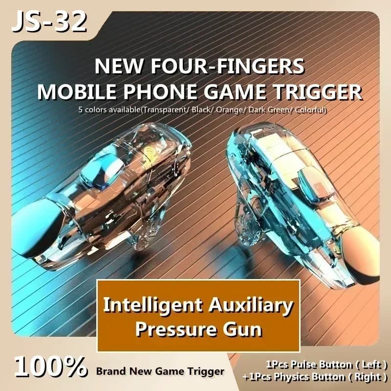 JS32 ABS Telefono cellulare L1 R1 Trigger di gioco Obiettivo di scatto Pulsante chiave in lega per IPhone Android Gamepad Controller Accessori da gioco