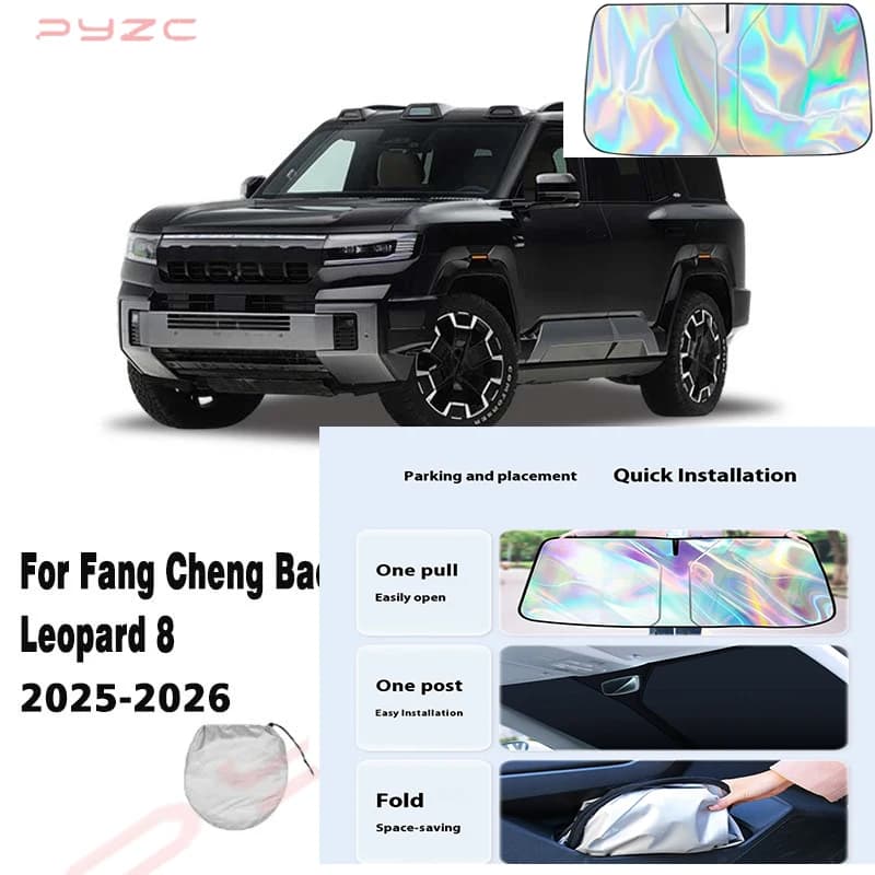 For Fang Cheng Bao Leopard 8 2025-2026 Car Windshield Sunshade Cover Front Window Sun Shade Visor Auto Interior UV Protection