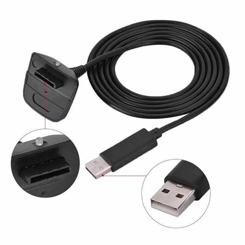 Per XBOX 360 Cavo di ricarica dati per controller wireless Microsoft Maniglia Cavo di collegamento Accessorio Cavo di ricarica USB da 1,5 M