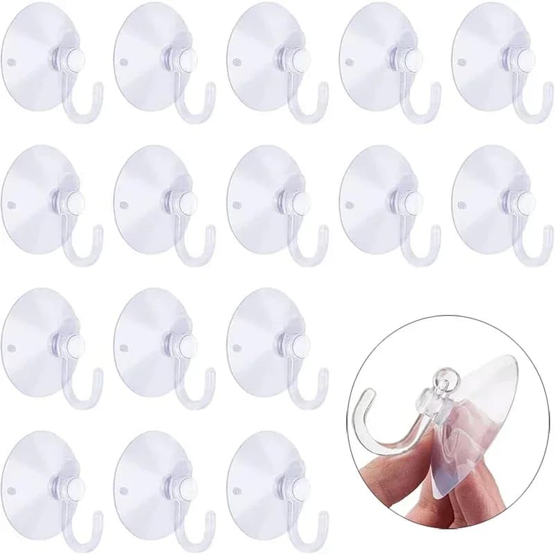 Ganci a ventosa da 10/5 pezzi, supporto a ventosa resistente con ganci in plastica per finestre in vetro, gancio da parete, appendiabiti per casa, cucina, bagno