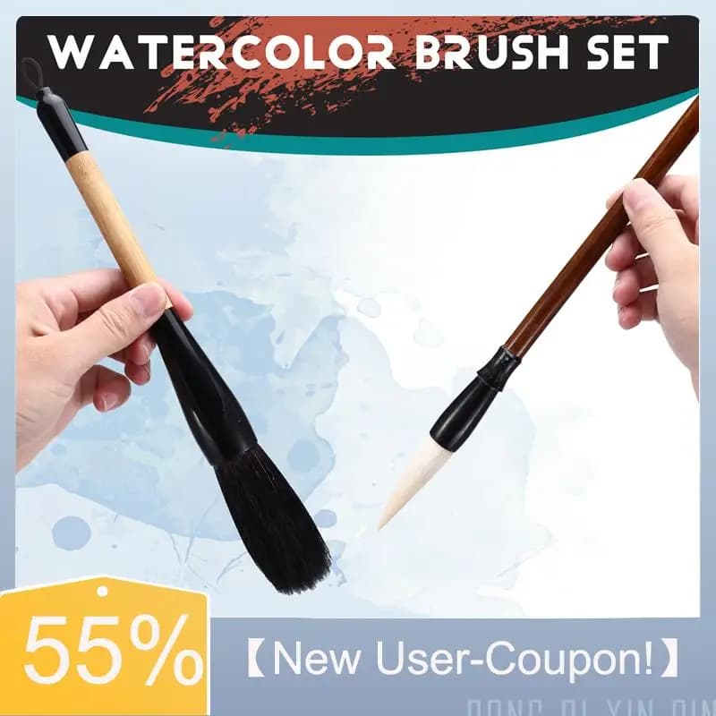 【Fast Delivery】10Pcs Chinese Calligraphy Brushes Set, Painting Writing Brush, Kanji Japanese Sumi Drawing Brushes