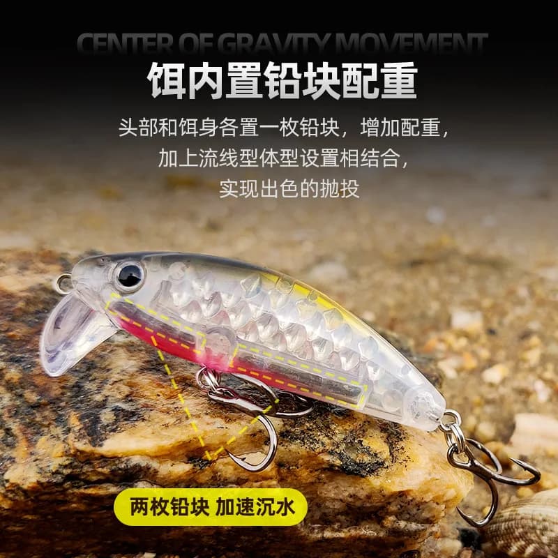 Minnow Wobbler Esche da pesca Jerkbait 6.5g 12.5g Mini esca dura artificiale affondante per trota spigola luccio attrezzatura