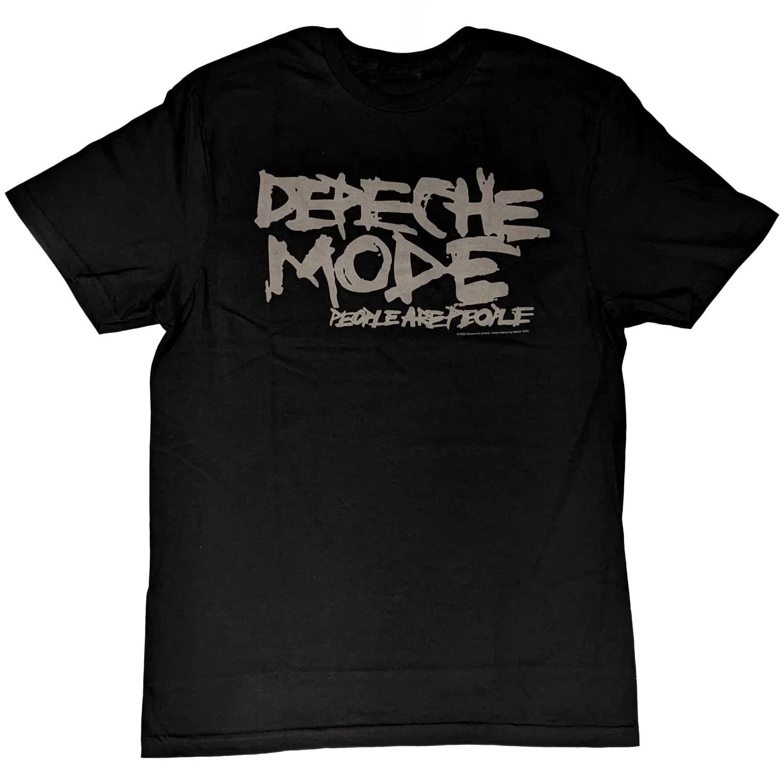 T-shirt in cotone con stampa graffiti Depeche Mode People Are People, maglietta a maniche corte unisex della band Synth-Pop