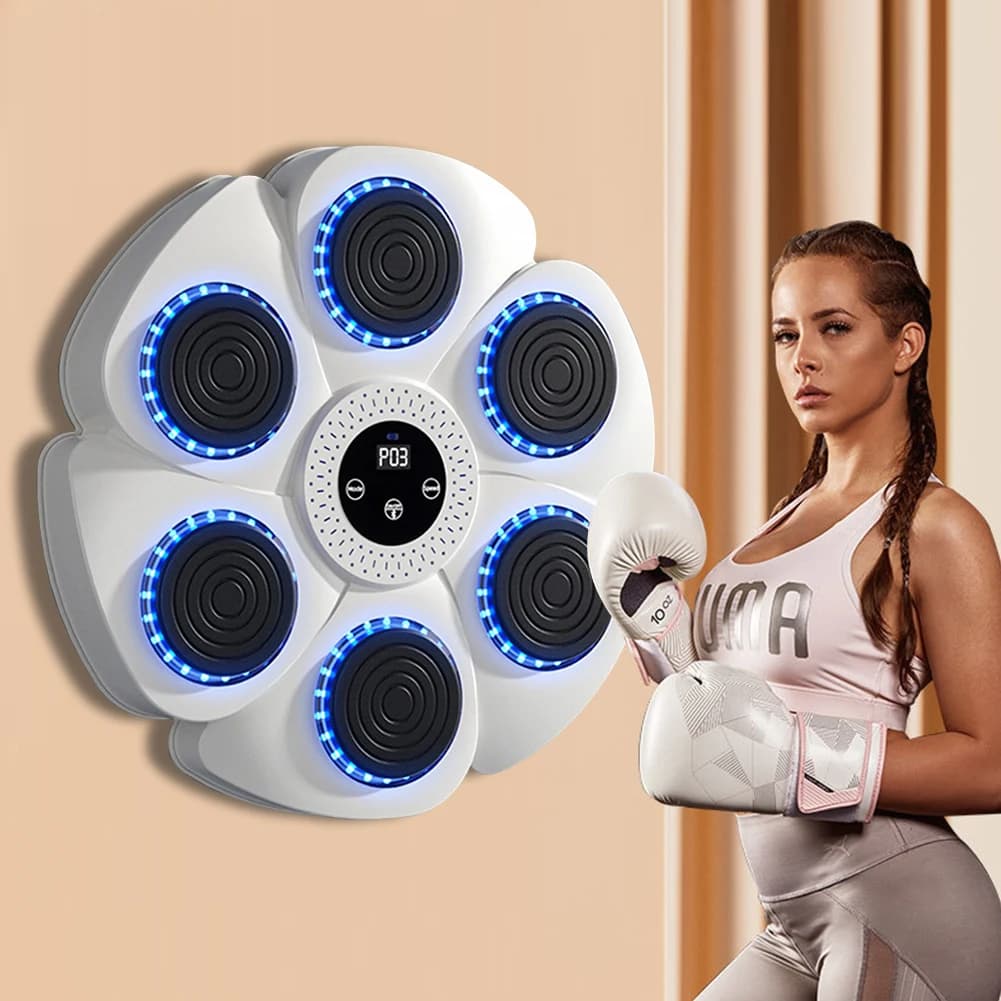 Music Boxing Machine Puncher Musical Boxing Equipment Adjustable Boxing Equipment Type C Charge with Home Gym Gloves