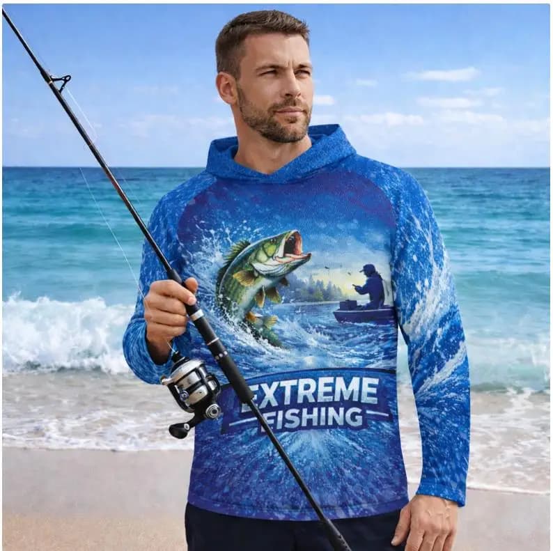 Men's UV Fishing Knife – Solar Protection, Quick Drying Outdoor Clothing for Fishing, Hiking and Sport