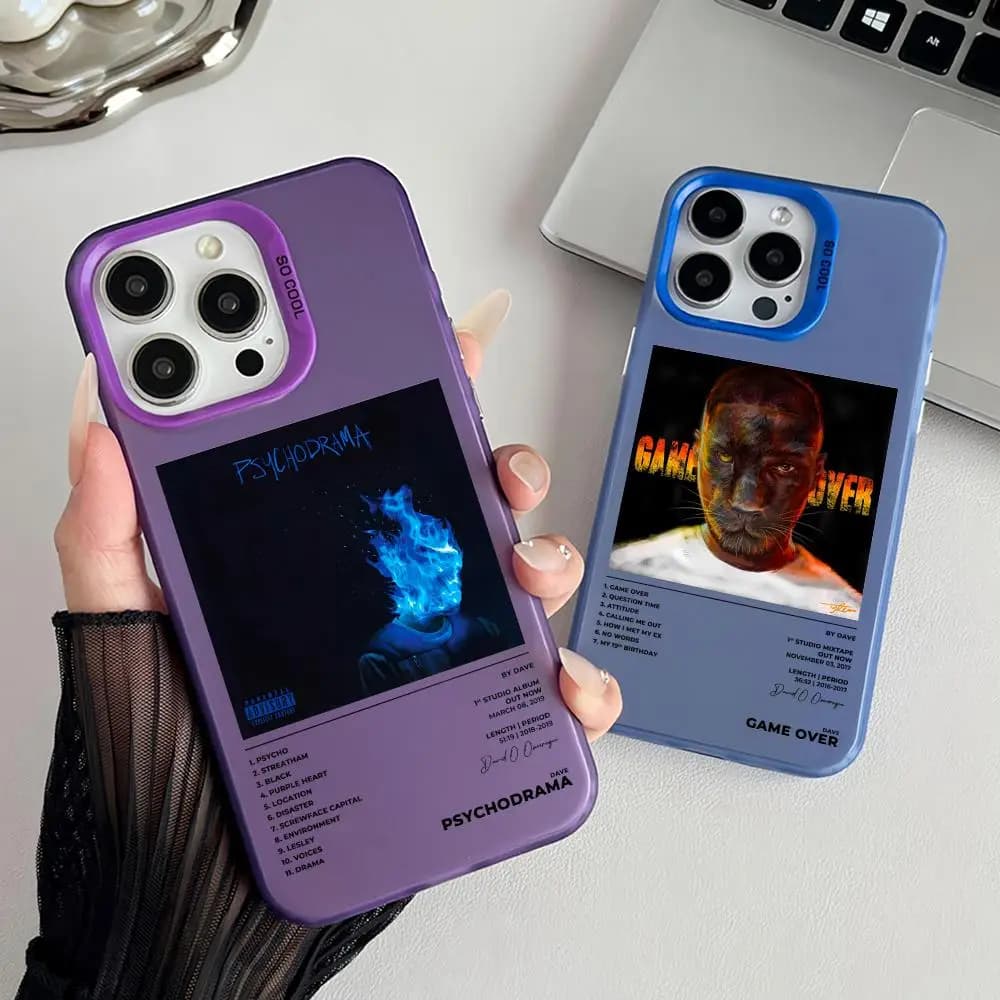 Cover per iPhone 17 16 15 14 13 12 11 Pro Max Air antiurto opaca laser Aurora del rapper britannico D-Dave