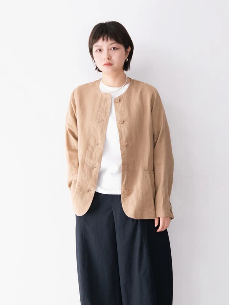 Cardigan Aperto in Lino per Donna, Giacca Leggera e Comoda, Versatile, Colorato, Moda Primaverile, Stile Artistico
