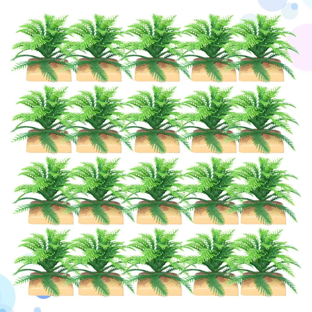 20Pcs Artificial Greenery Bushes Lifelike Simulation Green Plants for Party Home Kitchen Decoration Vibrant Pastoral Style