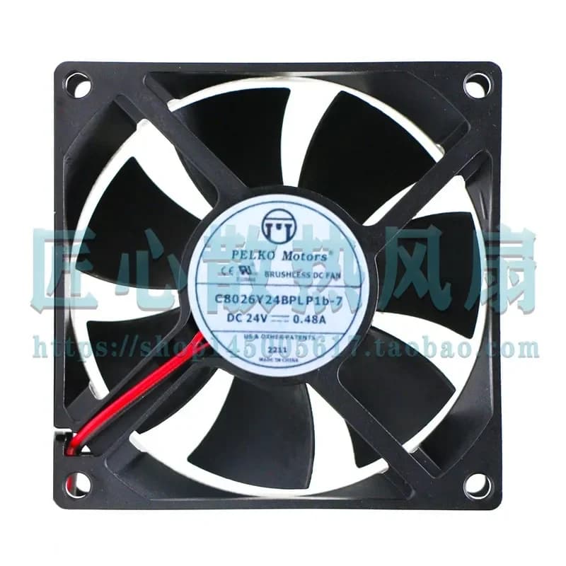 Original PELKOMOTORS C8026Y24BPLP1B-7 8 cm 8025 DC 24 V Inverter Fan for PELKOMOTORS