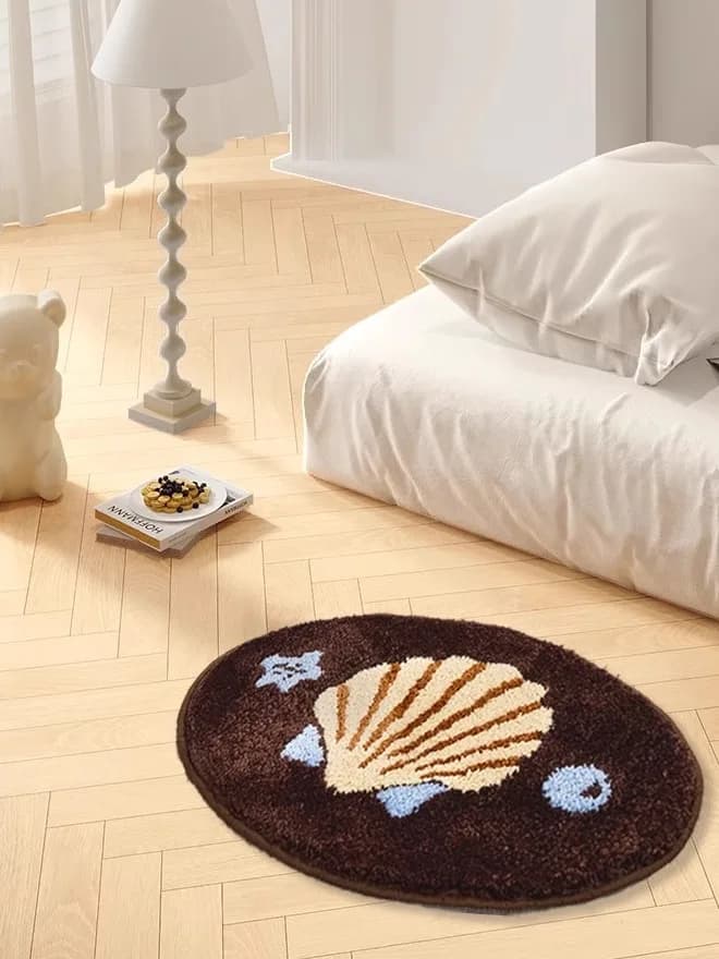 Thickened Anti-Slip Bathroom Carpet Cartoon Room Decorative Door Mat Home Use Small Rug Comfortable Bath Mat Animal Pattern