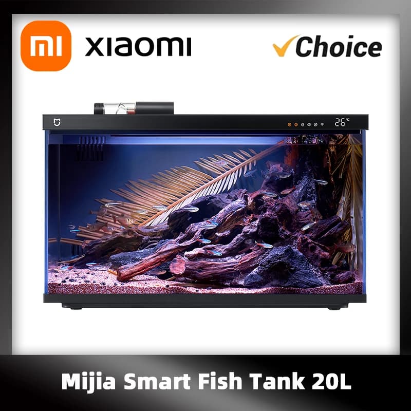 Xiaomi Mijia Smart Fish Tank MYG100 20L, Pre-Assembled One-Touch Drainage App Control Auto Feeding & Light
