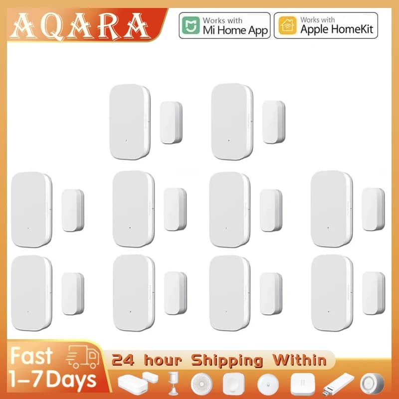 Aqara Sensore per porte e finestre Versione globale Connessione wireless Zigbee originale per sensore porta Xiaomi Funziona con l'APP Mijia Homekit