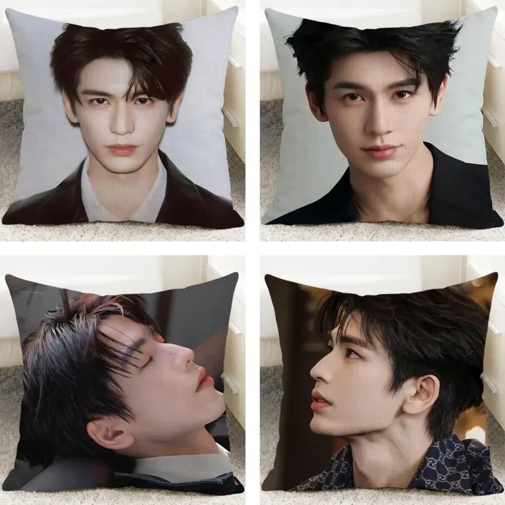 Actor Zhang Linghe Cushion Cover Cushion Covers Natural Linen Breathable Sofa Bedroom Decor Pillowcase