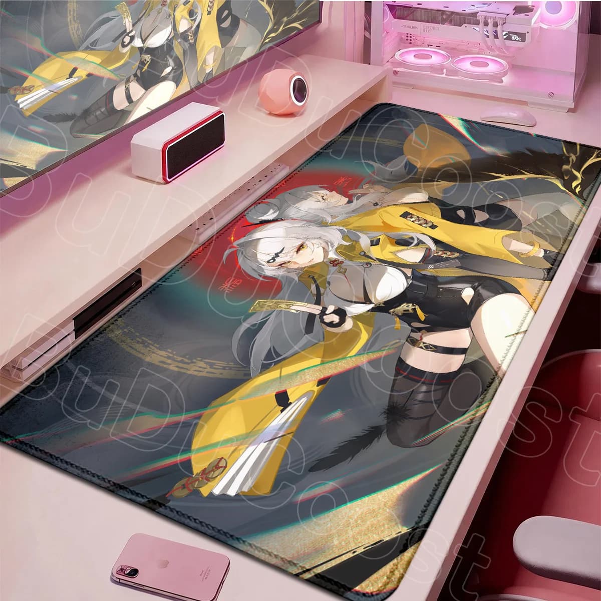 Anime Girl Yixuan Keyboard Mats PC Rubber Accessories Gaming Zenless Zone Zero Locking Edge Mouse Pad Large Laptop Office Carpet