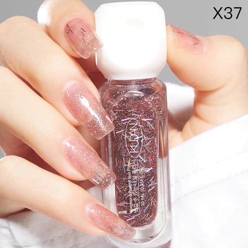 Smalto per unghie colorato a base d'acqua, non necessita di lampada, rosso, rosa, glitterato, per nail art, tutto per manicure, accessori per unghie, smalto.