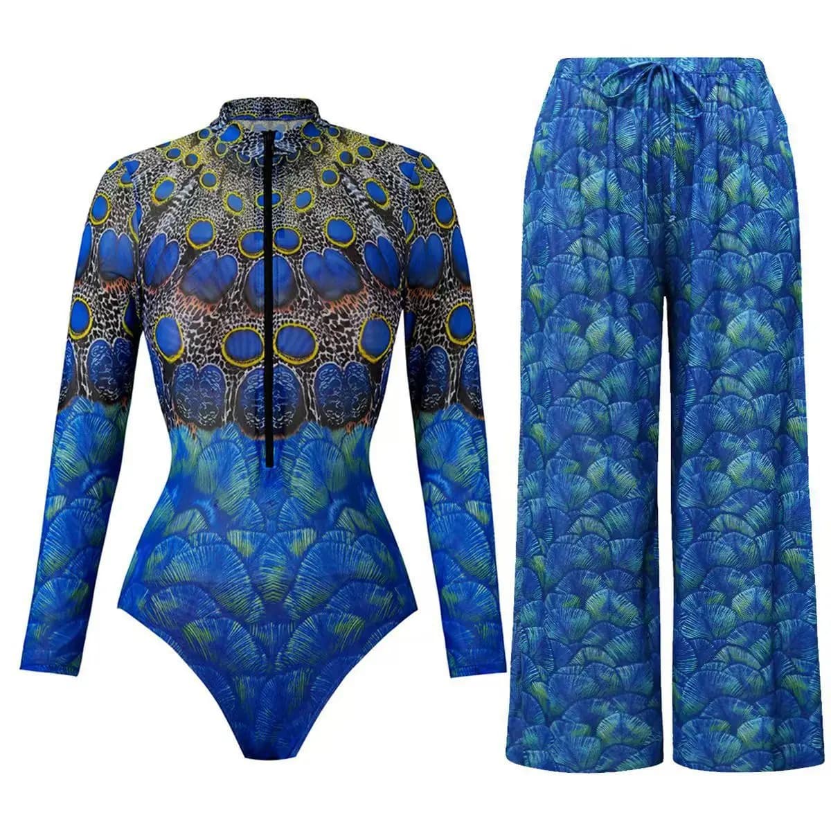 Glamorous multicolor swimsuit 2026 with unique fantasy and high cut, perfect for beach, pool parties, summer holidays