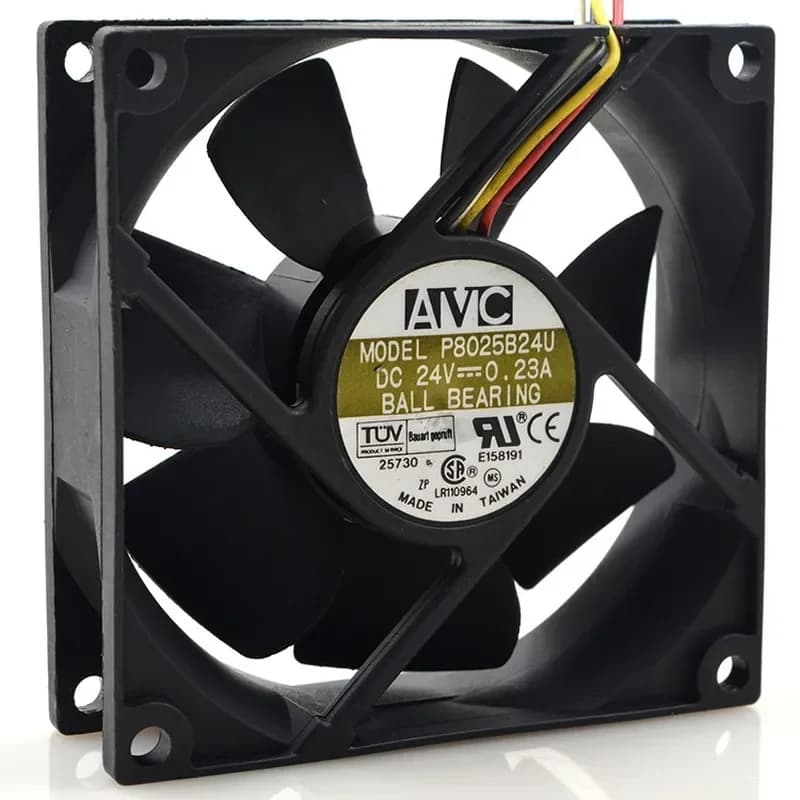 AVC P8025B24U 8025 24V 0.23A 8cm Frequency Converter Industrial Computer Cooling Fan for Industrial Equipment