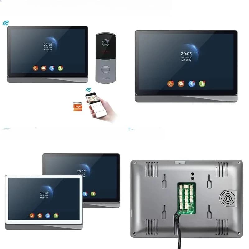 Smart App Video Doorbell System 1080P WiFi/Wired WDR Camera with PIR Video Recording Waterproof for Villa