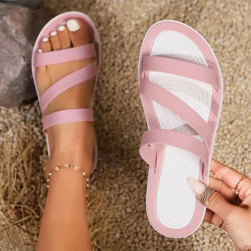 Women Shoes Sandals Solid Color Garden Casual Slippers Women Jelly Shoe Sports Antiskid Beach Sandals Platform Slippers