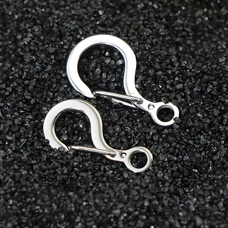 Nuovo 1Pc Piccolo Mini 12MM A 23MM In Acciaio Inox 316 Molla Moschettone A Sgancio Rapido Moschettone Chiusura Esterna FOB Strumento EDC Portachiavi