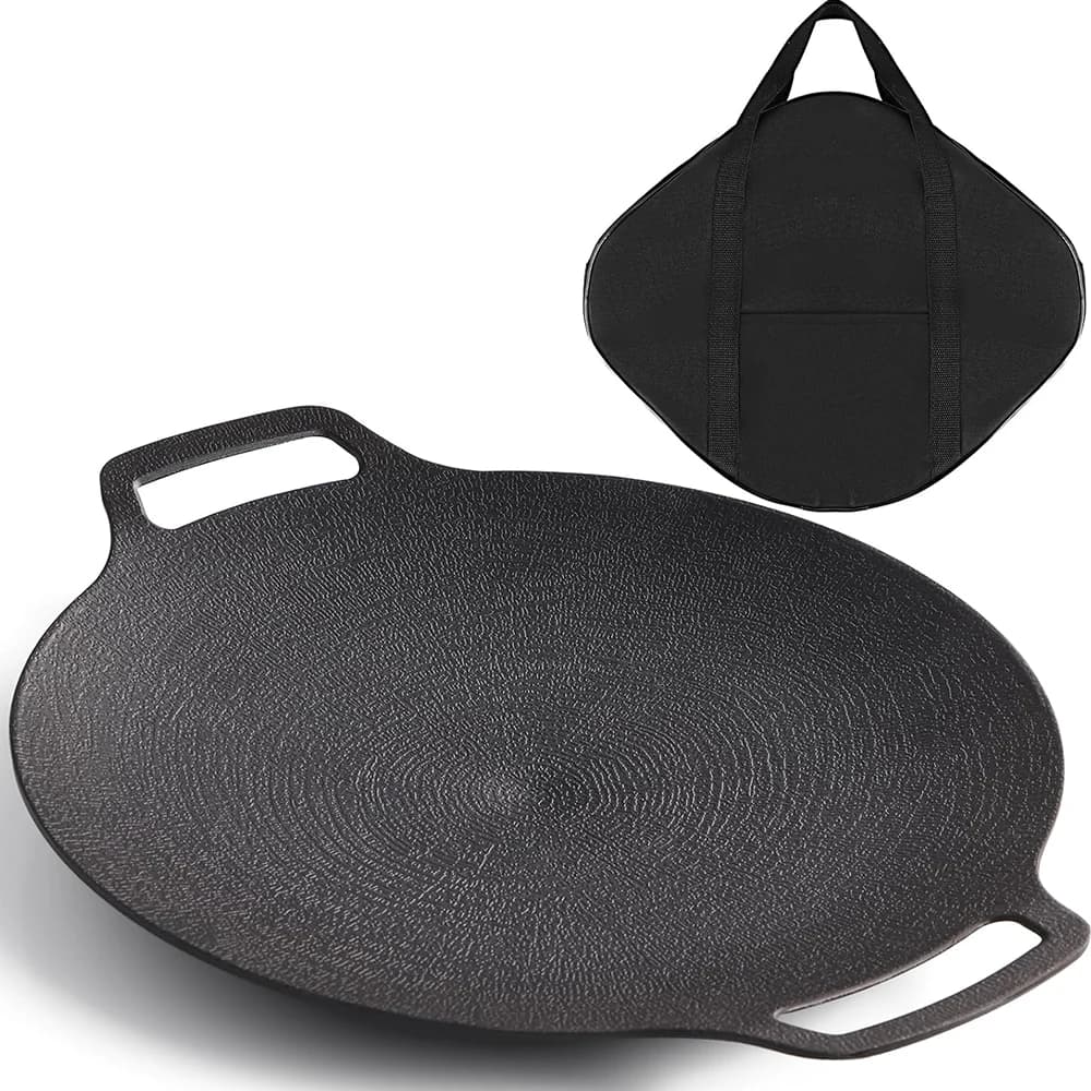 Korean barbecue pan Die cast aluminium non-stick pan for indoor and outdoor camping, hob and universal gas induction