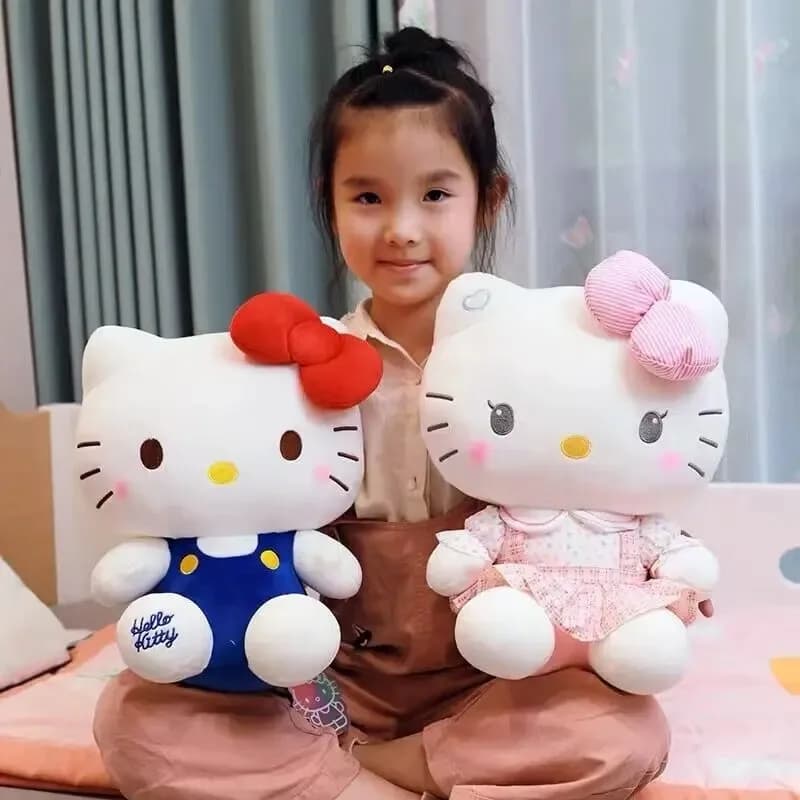 Hello Kitty Anime Hello Kitty giocattoli di peluche Plushier morbido cuscino regali di compleanno per ragazze bambole di peluche Hello Kitty Kawaii