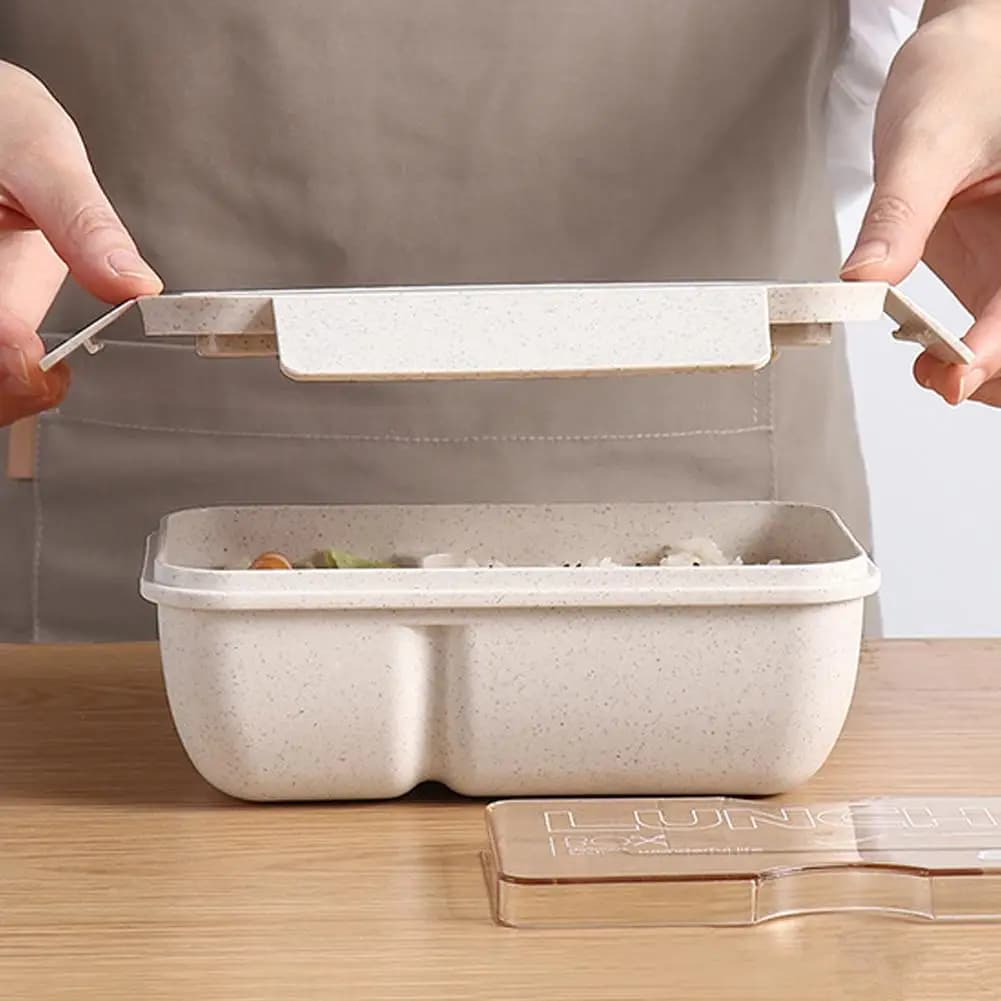 Contenitore per il pranzo in materiale sano da 1100 ml Paglia di grano Scatole Bento in stile giapponese Stoviglie per microonde Contenitore per la conservazione degli alimenti Preparazione dei pasti