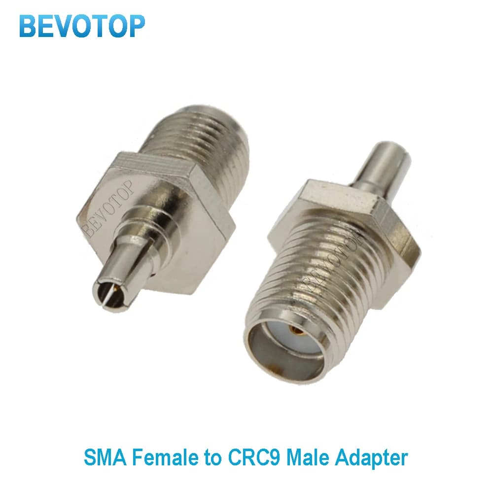 10PCS SMA Female Jack to CRC9 Male Plug Straight for WiFi Antenna Radio Antenna CRC9 to SMA Nickel RF Coaxial Adapter Wholesales