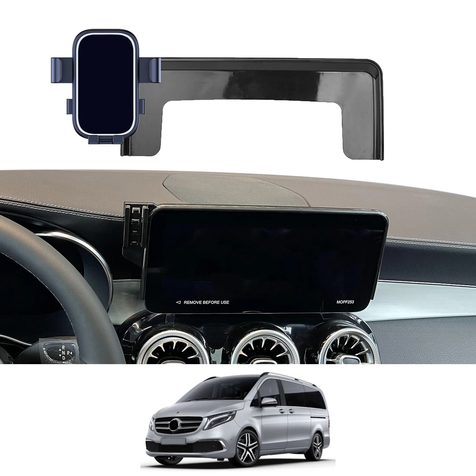 Car mobile phone support for Mercedes-Benz Class V 2020-2022 EQV V CLASSE Viano W447 GPS bracket Navigation support Car accessories
