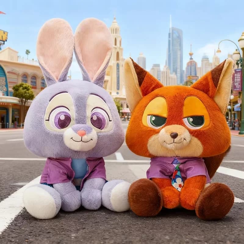 Peluche Zootopia di Judith e Nick da 35/60cm, Giocattoli Morbidi e Carini, Compagni per il Sonno, Cuscini Decorativi per Camera e Divano, Regalo Festivo