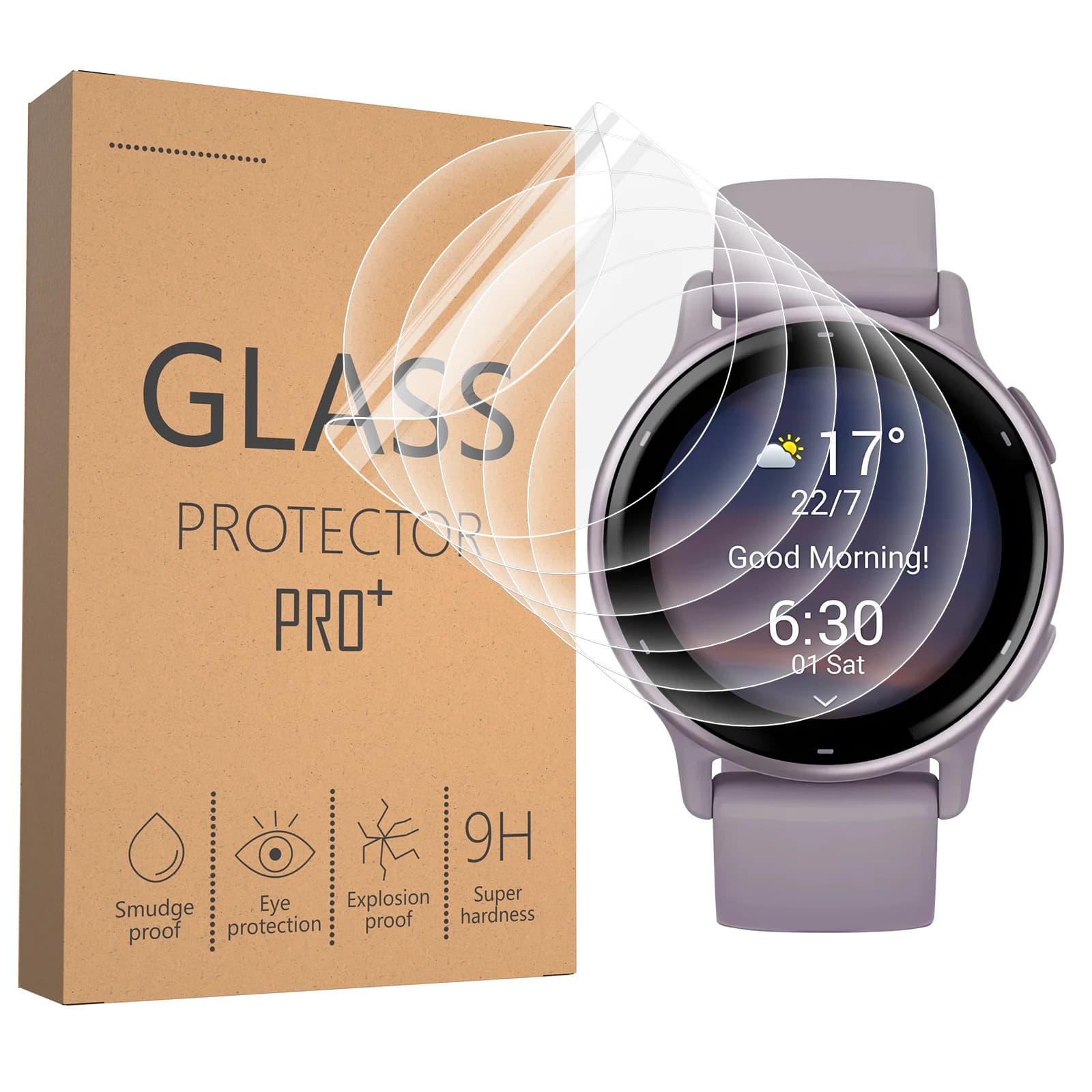 Soft and transparent protective film for Garmin Vivoactive 6 5 Smart Watch Protective Film for Garmin Vivoactive 5 6