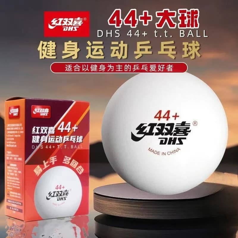 Ping pong DHS con cucitura ABS Nuovo materiale 44 mm Palla da competizione professionale oversize 44+quattro stelle