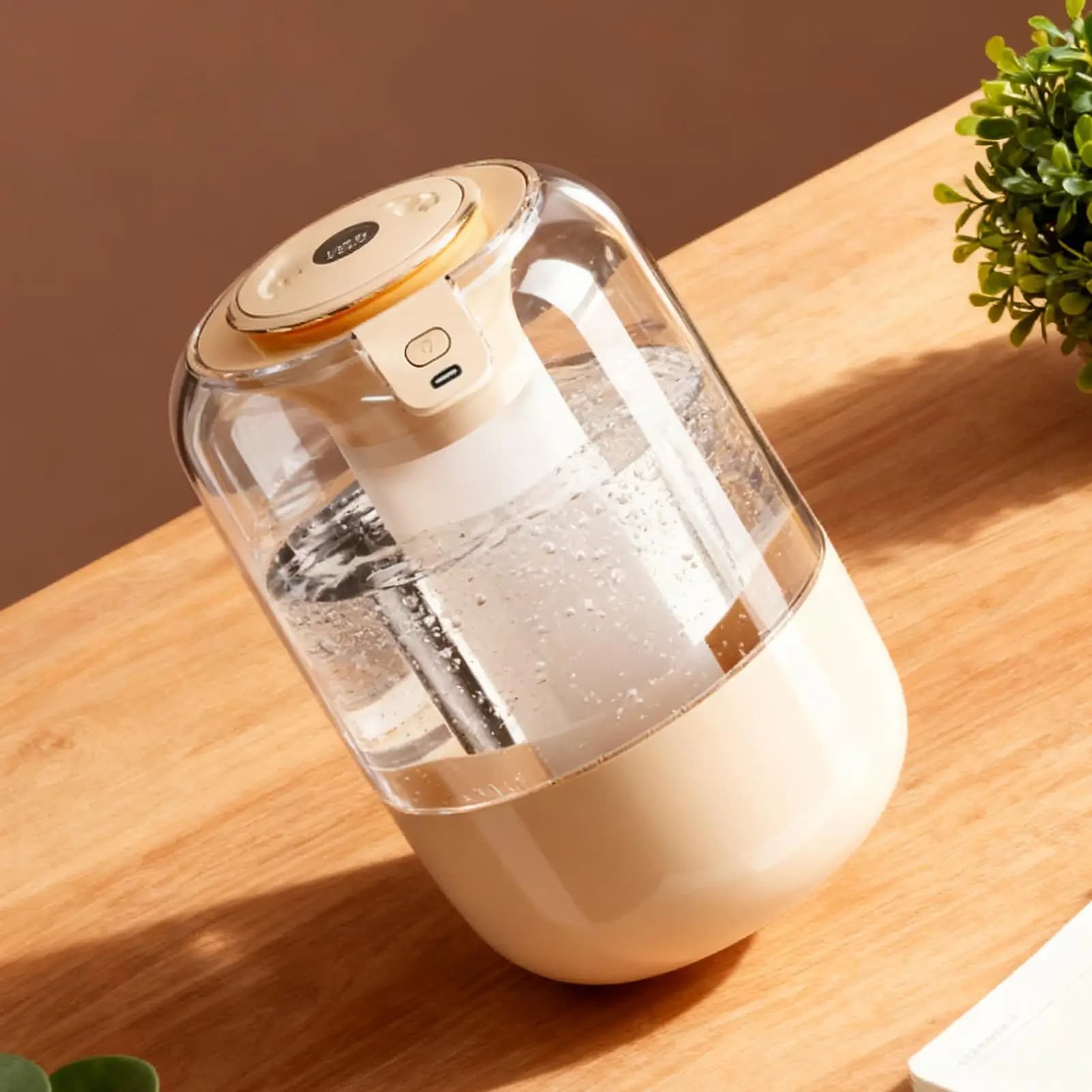Umidificatore per Camera da Letto con 3 Livelli di Nebulizzazione, Display Digitale, Regolabile per Soggiorno, Cucina e Cameretta