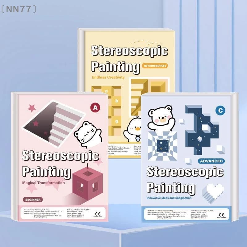 〔NN77〕Magic 3D Stereo Kids Educational Doodle Sketchbook Funny Graffiti Painting Notebook Children Art Creativity Books〔W7〕