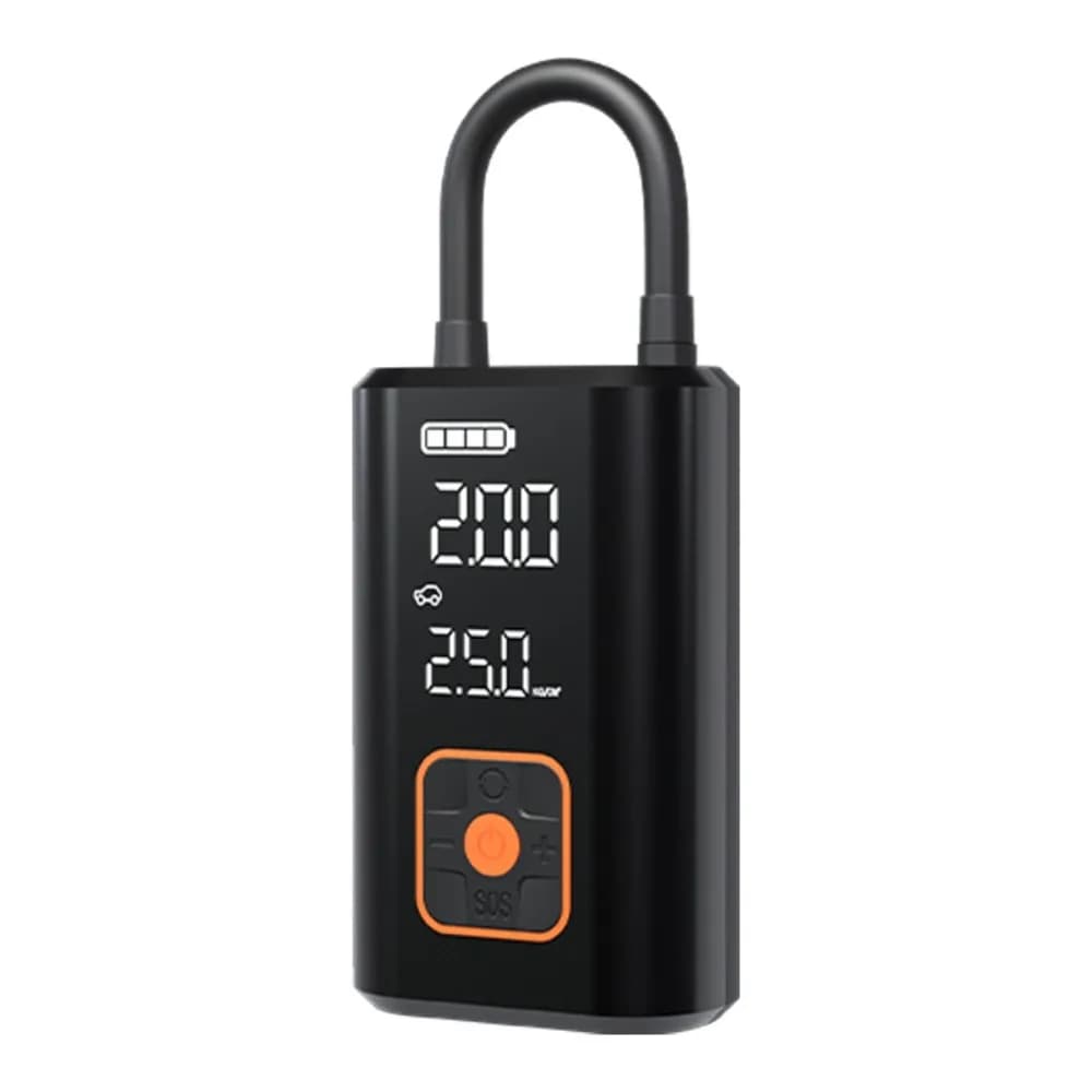 Gonfiatore per Pneumatici Wireless Ricaricabile Creativo con Torcia Integrata e Manometro, Pompa d'Aria Elettrica Automatica