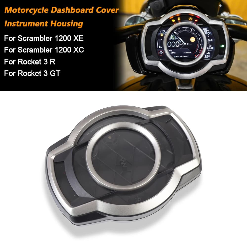 Copertura del Cruscotto in Plastica ABS per Tachimetro Moto, Accessori per Triumph Rocket 3 R GT Scrambler 1200 XE XC 2019-2024