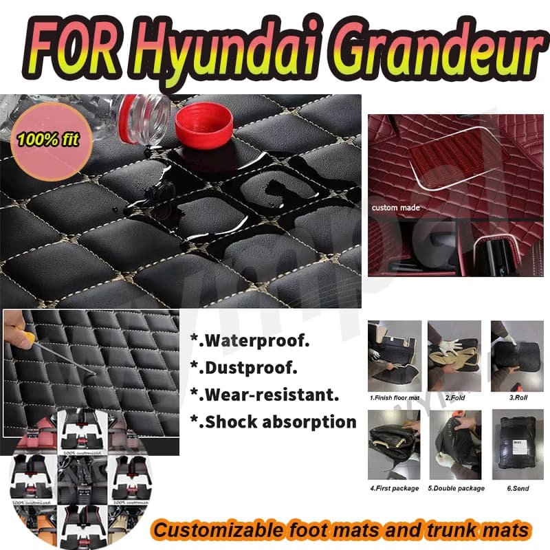 LUSSO custom car mats for Hyundai Grandeur 2011 2012 2013 2014