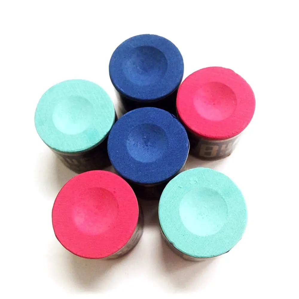 2Pcs/Set Pool Cue Tip Cue Chalk Calcium Carbonate Blue Green Red Billiard Chalks Indoor Sport No-slip Snooker Accessory