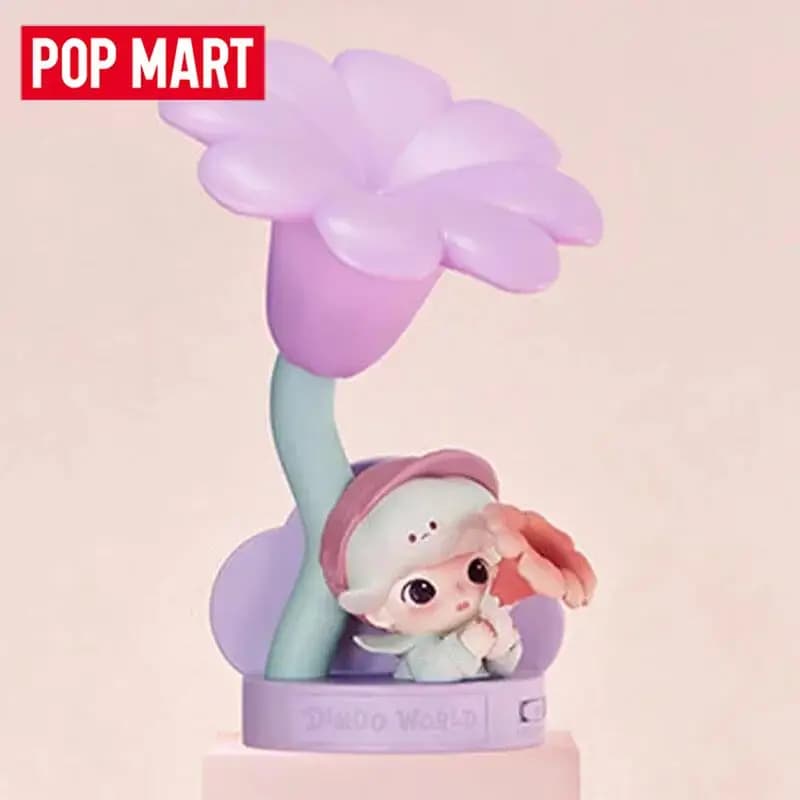 POP MART Dimoo Moments In Bloom Series Luce Notturna con Sensore di Movimento Blind Box Busta a Sorpresa Decorazione da Scrivania Modellini Giocattolo Figure Anime